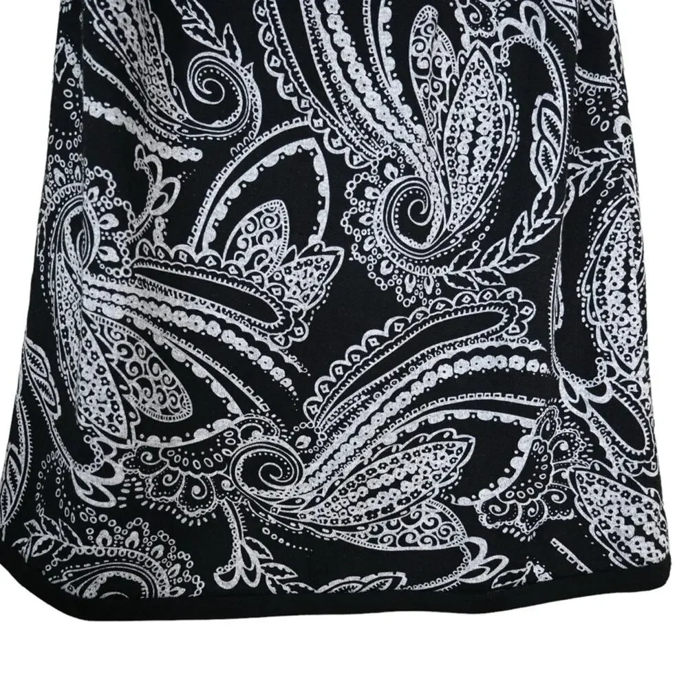 Sandra Darren Womens 8 A-Line Paisley Print Dress